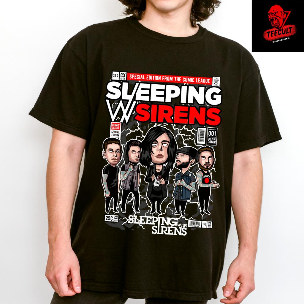 26 Sleeping With Sirens Heavy Metal Rock Band Tee Unisex Heavy Cotton T-Shirt S–3XL Unisex T-Shirt