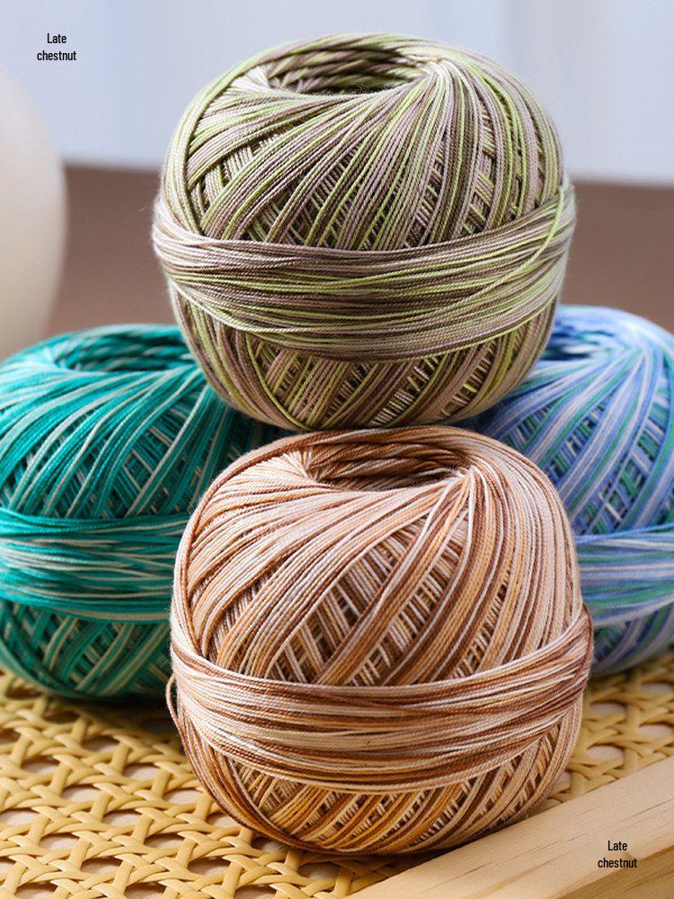 No. 7 Soft Silk Lace Yarn - Hand-Knitted, Strong Twist for Summer and Short Sleeves