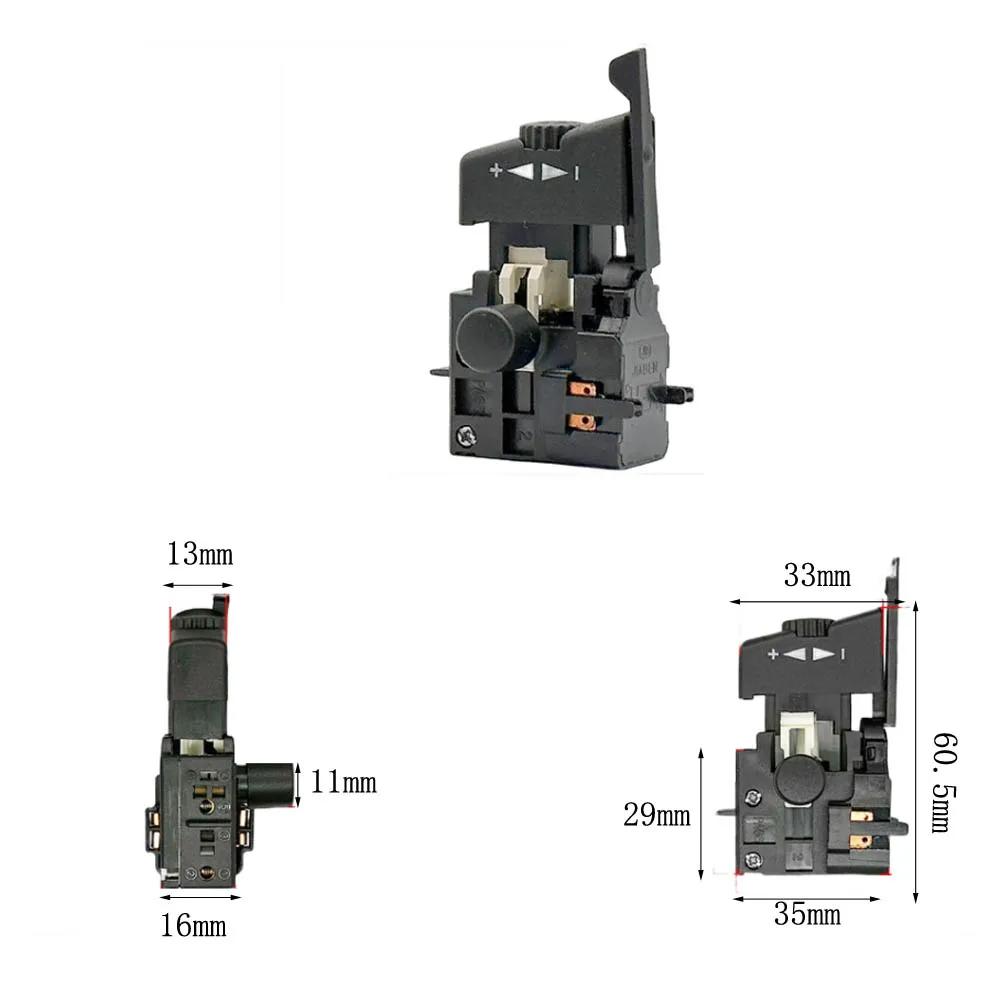 Hand Drill Switch 10mm High Power Variable Speed Control Reversible Drill Forward/Reverse Switch For Electric Tools Parts