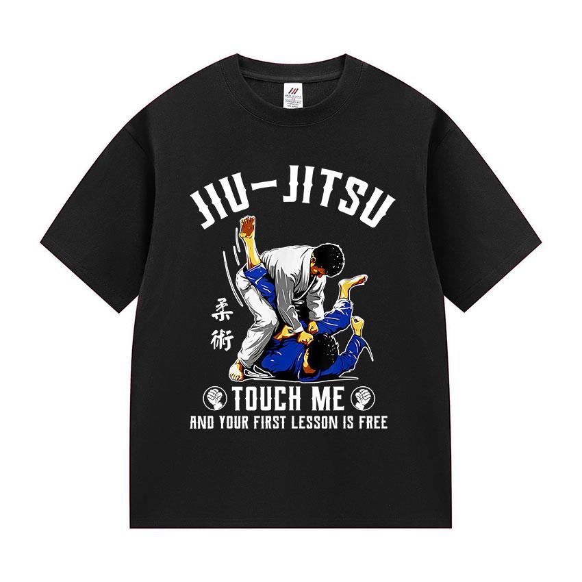 Jew-Jitsu Jewish Judo Karate Funny Meme Print T Shirt Men's Clothing Vintage Oversized T Shirts Fashion High Quality Cotton Tees