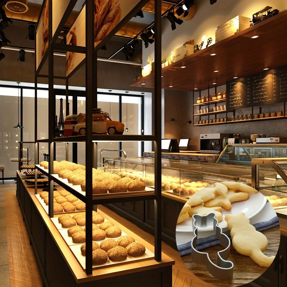 1pc Delightful Cat-Shaped Aluminum Baking Cake Mold | Create Purr-fect Cookies, Ideal for Hotel/Commercial Use, Restaurants