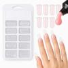 Coslifestore Poly Gel Quick Building Nail Set,200Pcs False Nail Mold Clear Nail Extension Form Tips, Dual Forms For Polygel Extension,Home Salon