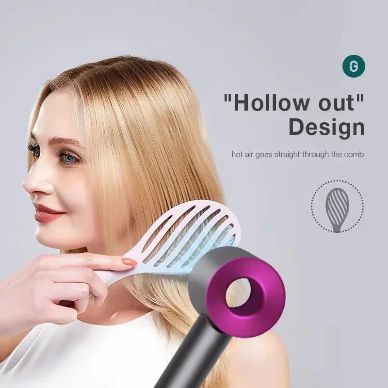 MAIRUIGE Hollow Out Hair Brush Scalp Massage Combs Hair Styling Detangler Fast Blow Drying Detangling Tool Wet Dry Curly Hair