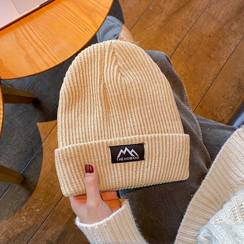 Trendy brand hats, men's and women's wool hats, autumn and winter knitted hats, couples, street thickened thermal ear hats, cold hats