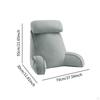 Reading Pillow for Sitting in Bed Breathable Watching TV Resting Light Gray