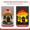 Solar Lamp Mushroom House Shape Lamp Outdoor Garden Waterproof Garden Lamp Lawn Lighting Ornaments
