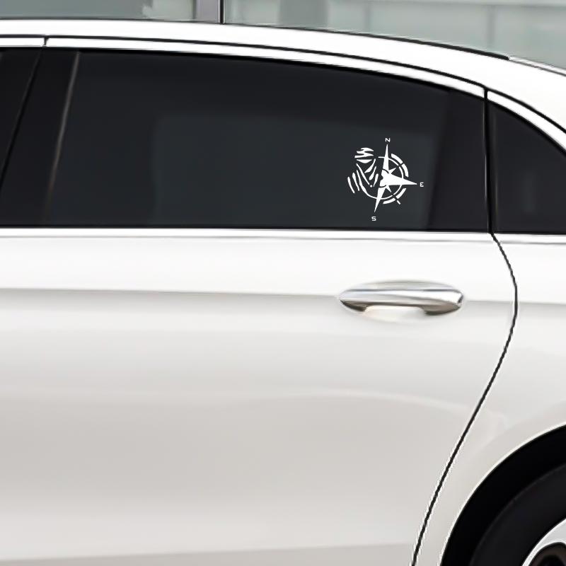 G115 12X13CM Car Sticker Creative Design Personality Fashion Compass PvcDecoration Accessories Waterproof Cover Scratch Decal