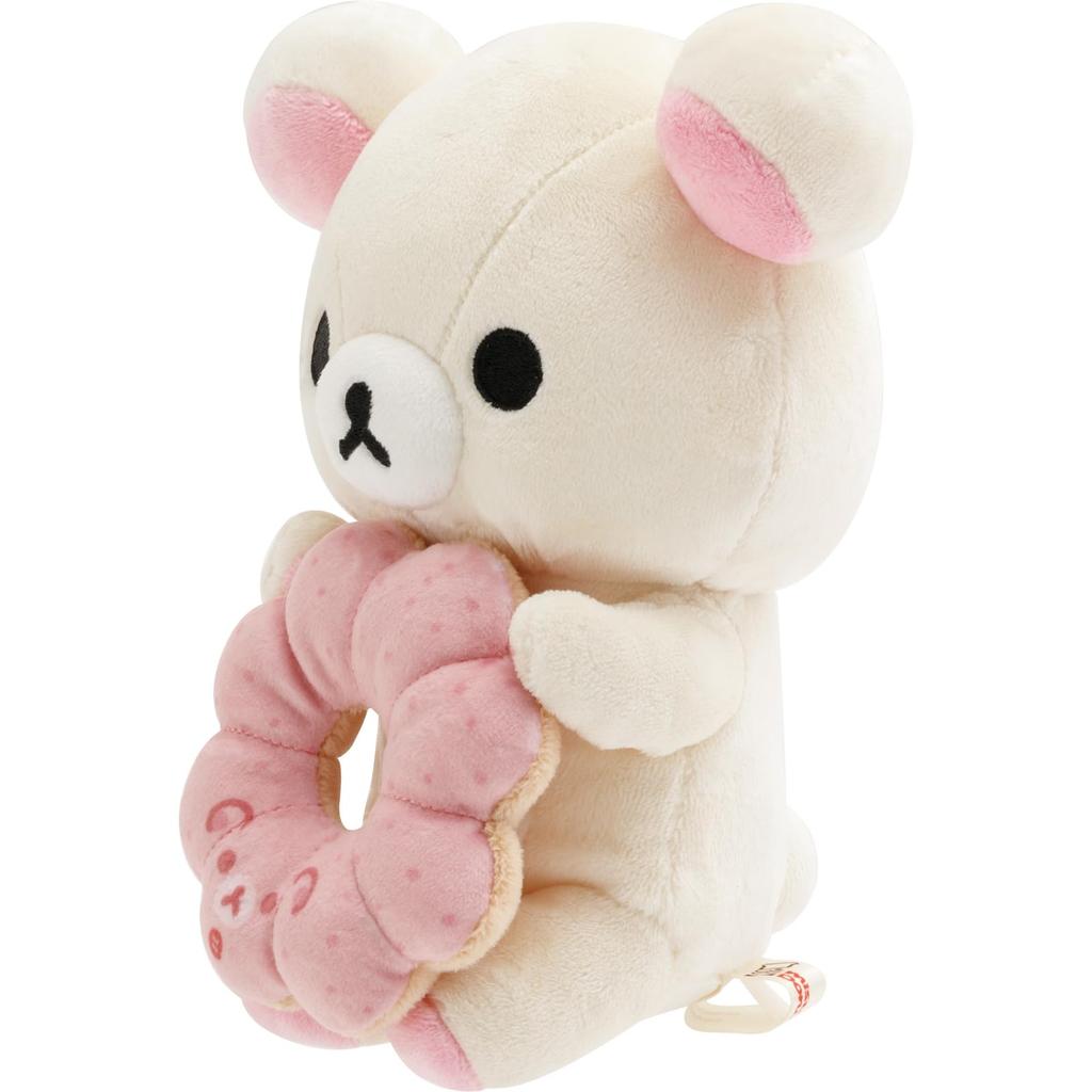 San-X Rilakkuma "Rilakkuma x Mister Donut" Donut-Eating Plush Toy Korilakkuma (Pon de Strawberry) MV27201 H160 x W150 x D100mm