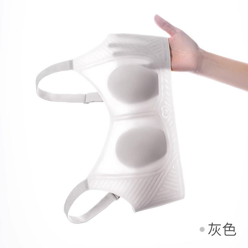 

Original seamless cool rabbit ear cup underwear large size thin big chest small summer soft support anti-sagging text m 34/75bcde through cup 40-52.5kg