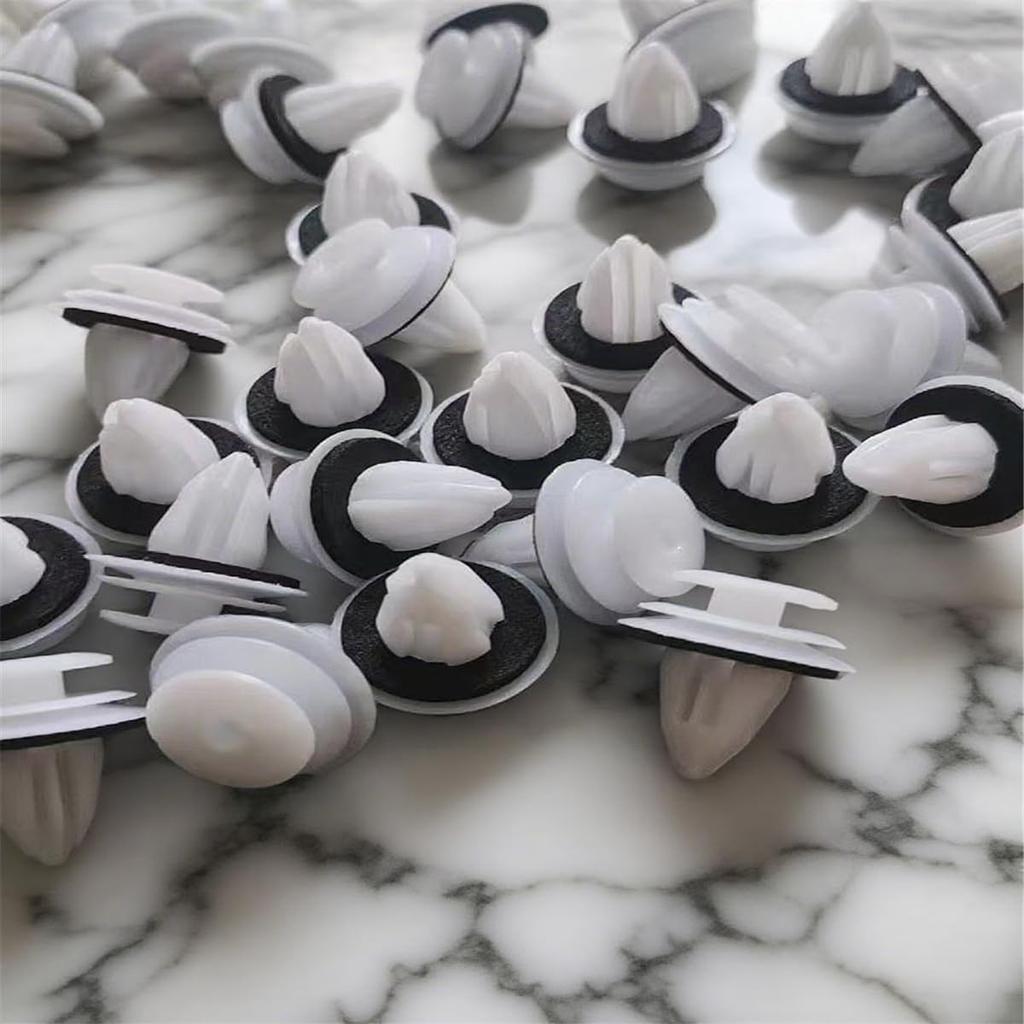 Reinforced Nylon Car Door Panel Fixing Clips High Strength Upholstery Clips Genuine Replacement (White + Matte)