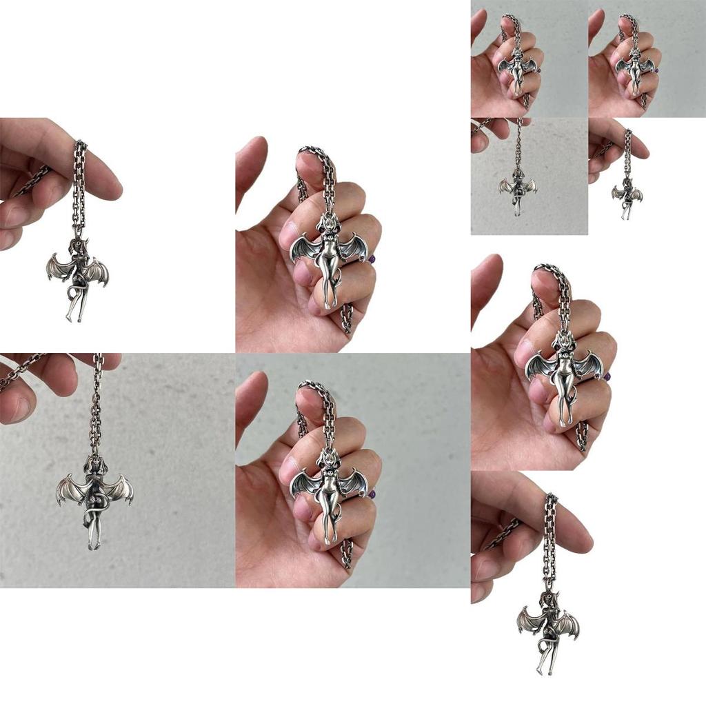 Angel Pendant Necklace For Women Men With Zinc Alloy And Vintage Design