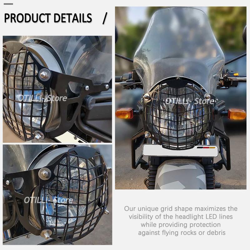 For Royal Enfield Himalayan New Motorcycle Aluminum Headlight Grille Guard Front Lamp Grill Cover Head Light Protector 2016-2021
