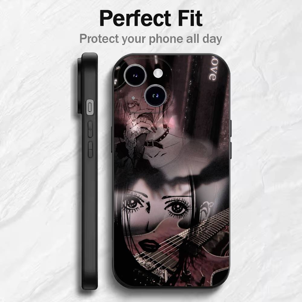 Japan Anime Nana Oosaki  Phone Case For 17 16 15 14 13 12 11 Mini XS XR X 6S 6 Pro Max Plus Black Soft Cover