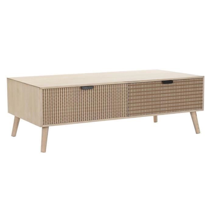 Coffee Table - Boho - Brown - MDF, Fir - 120 Cm
