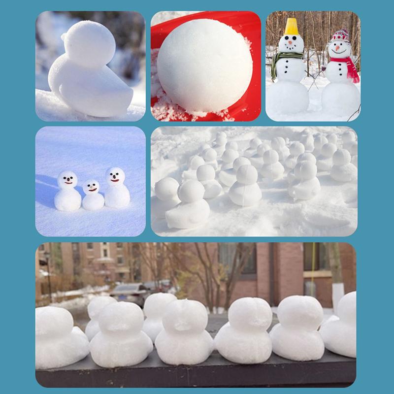4Pcs Cute Bear Duck Dinosaur Snowball Clip Snow Clay Ball Maker Creative Snowballs Mold Snow Shovel For Kids Outdoor Sports Snow Toy