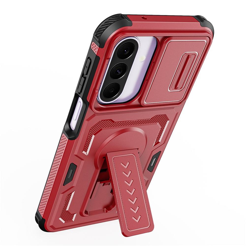 Armored case for Samsung Galaxy A27 5G, with camera shutter, red