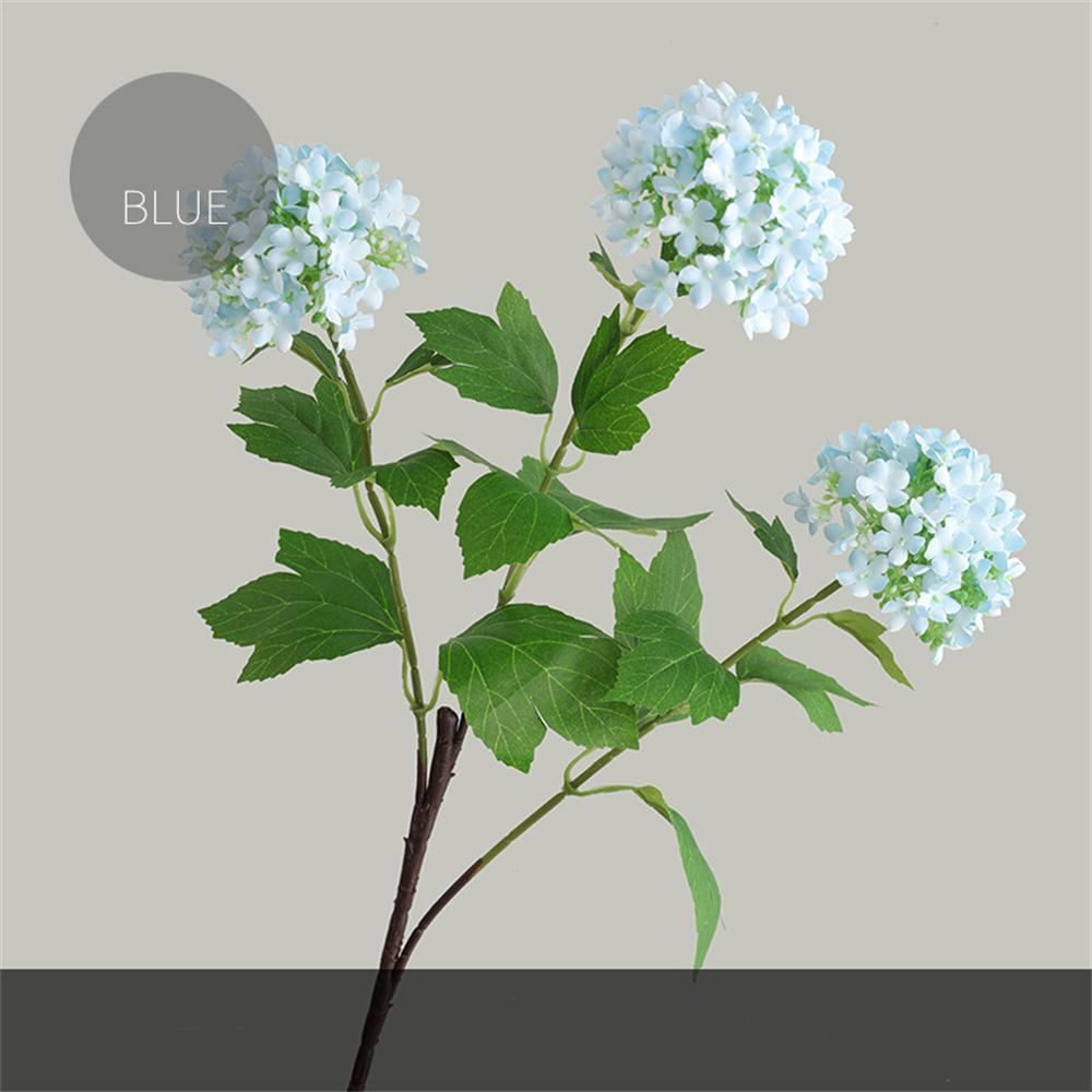 3 Heads Silk Artificial Hydrangea Lifelike Flower 70cm Fake Flowers Room Wedding Home Table Decorations Party Diy Bouquet Floral
