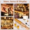 Wooden Shot Glass Serving Tray 6 Holes Shot Glass Holder Shot Glass Display Shot Glasses Board for Party Bar Club Drinking