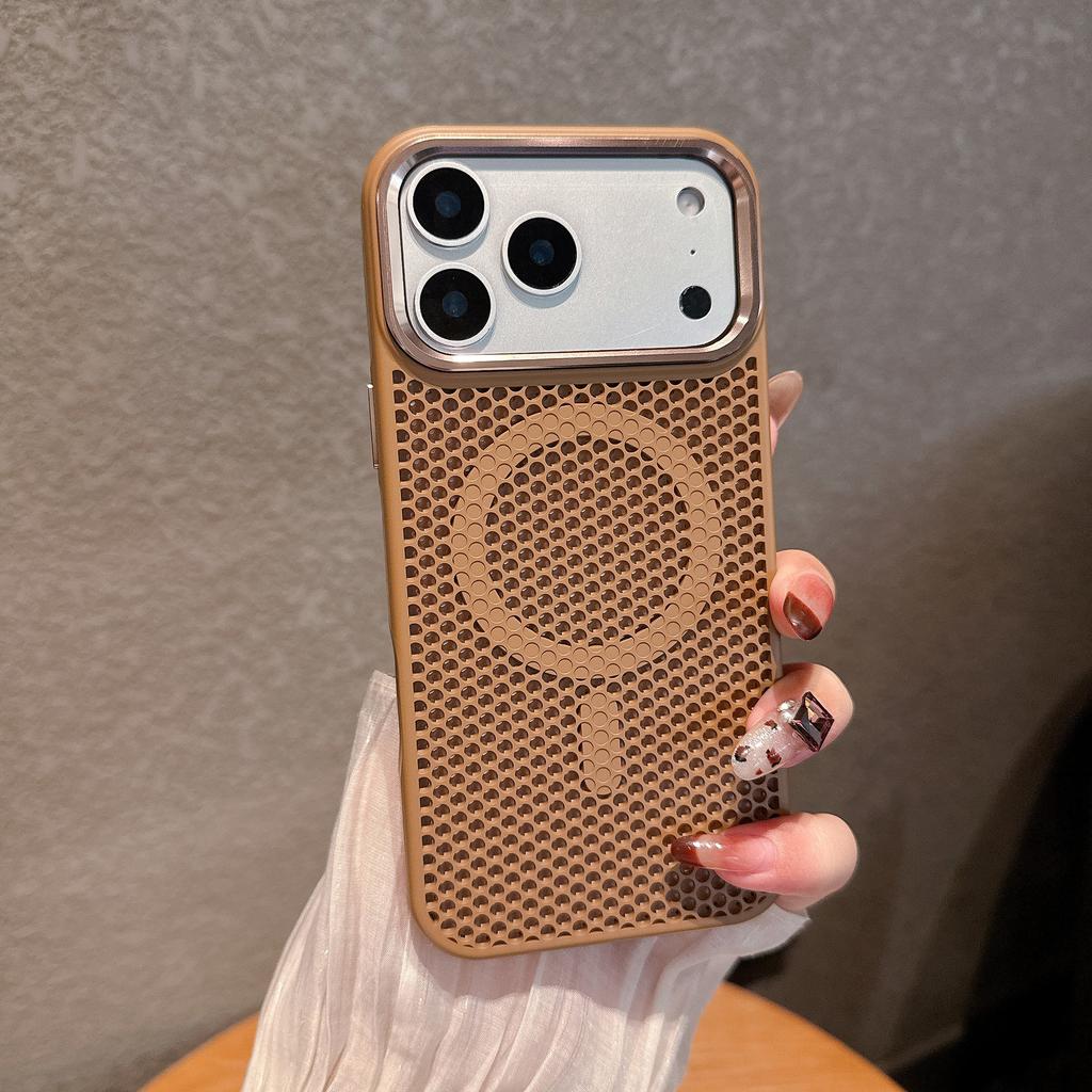 Apple 17promax skin-sensitive mesh cooling mobile phone case is suitable for iPhone16 summer 15plus protective case 16.