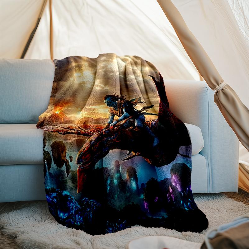 Avatar Theme Printed Blanket Perfect For Couch Bed Travel Outdoor Use Machine Washable Cozy Durable