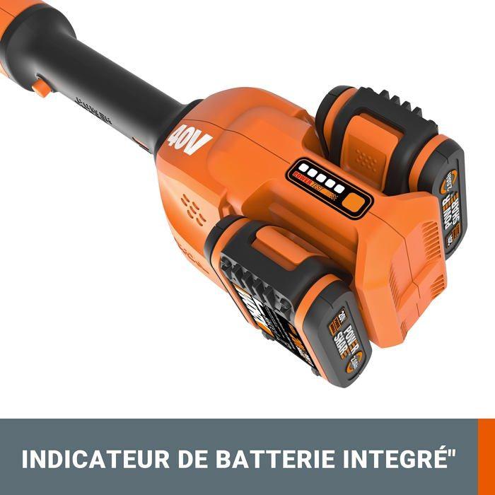 Coupe-bordure - WORX - WG183E - 40 V - Double tête de coupe - Poignée réglable