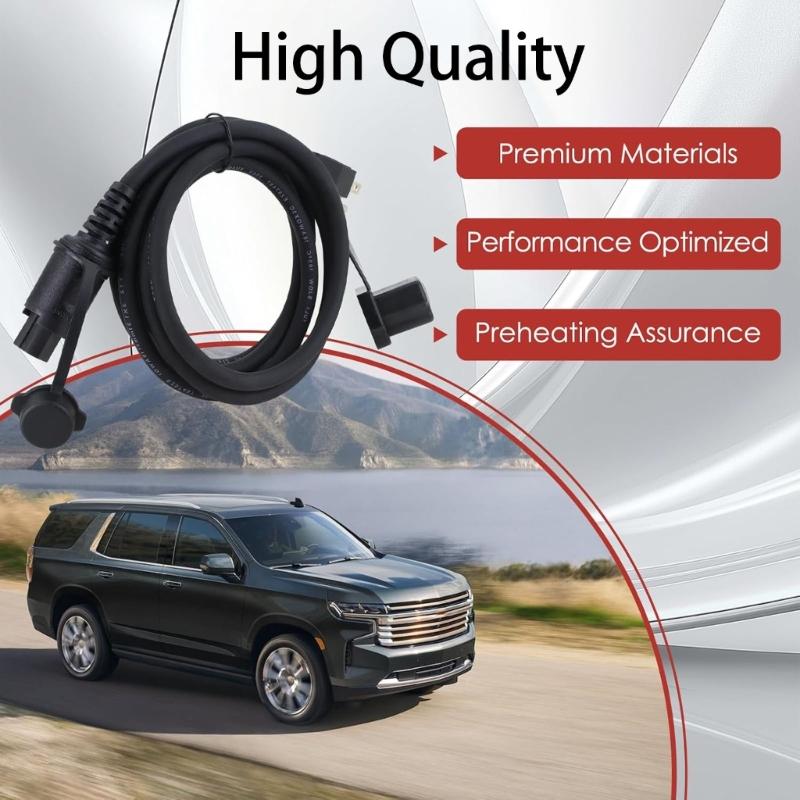 High Performances Engine Heater Cable For 2019 To 2024 Truck Models Boosting Cold Start Capability To Minimize Engine Wear