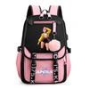 Anime Niedlicher Cartoon K-Pop Bedruckter Rucksack Schultasche für Teenager Schüler Mädchen Junge Bücherrucksack Große Kapazität Wasserdicht Reisetasche Kindergeschenk Rucksack