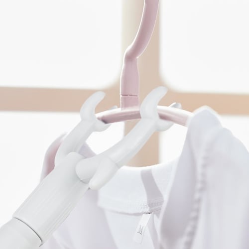 Adjustable, Lightweight, Telescopic Clothes Drying Rod Extension Closet Hook Rod for Laundry (Gray)