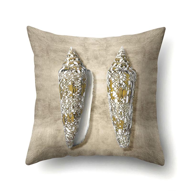 Blue Ocean Seaweed Polyester Pillow Case Car Decoration Home Print Pillow Bedside Sofa Waist Cushion Cover