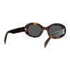 Celine Oval Sunglasses Blonde Havana/Smoke Women Eyewear Brown CL40194U-53A