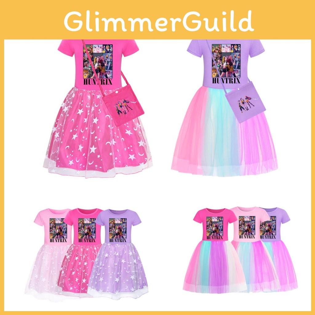 Hunters Demon Kpop Costumes Short Sleeve Star Pattern Children Party Casual
