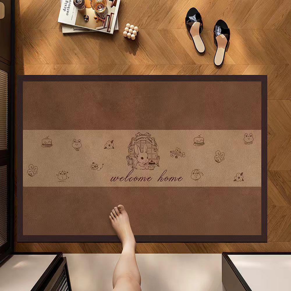 Premium Retro Rabbit Diatom Mud Bathroom Mat: Water-Absorbent, Quick-Drying, Non-Slip, Wear-Resistant