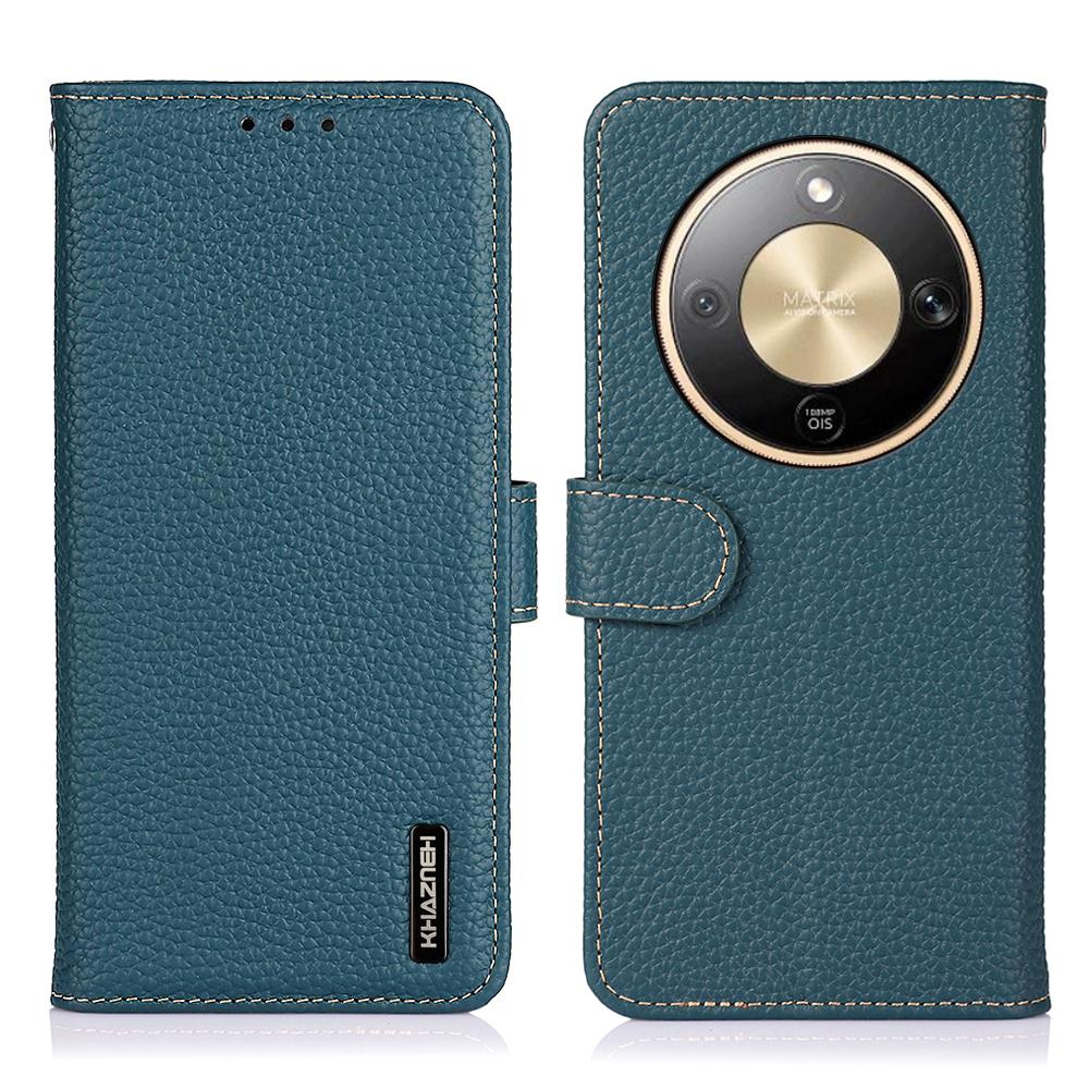 

KHAZNEH For Honor Magic8 Lite 5G/X9d 5G/X70 5G Case Genuine Cow Leather Flip Phone Cover