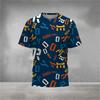 Men's 3D Printed Geometric Sports T-Shirt, Stylish and Unique Pattern, Summer Loose Crew Neck Short Sleeve T-Shirt