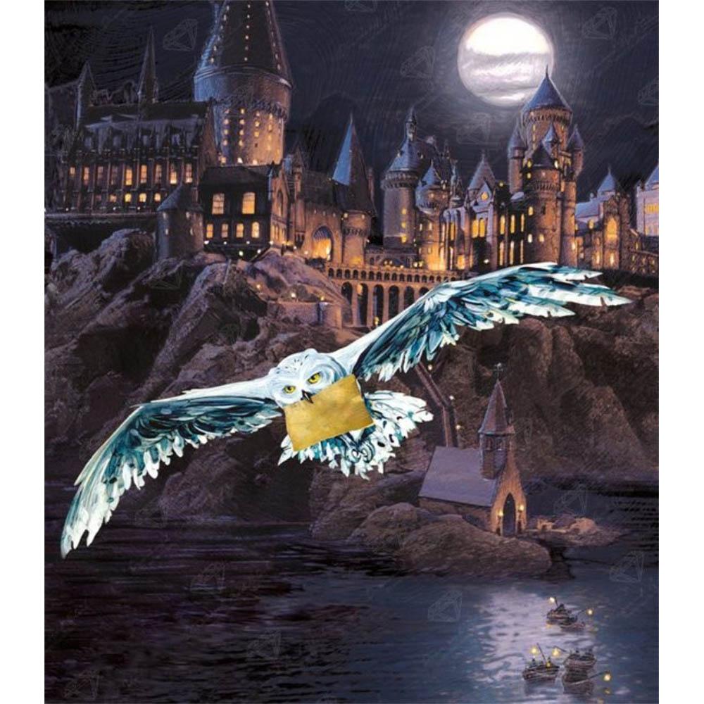 5d Diy Diamond Air Painting Harry Potter Magci Castle Owl New Collection Embroidery Jewelry Home Decor Mosaic Cross Stitch Gift