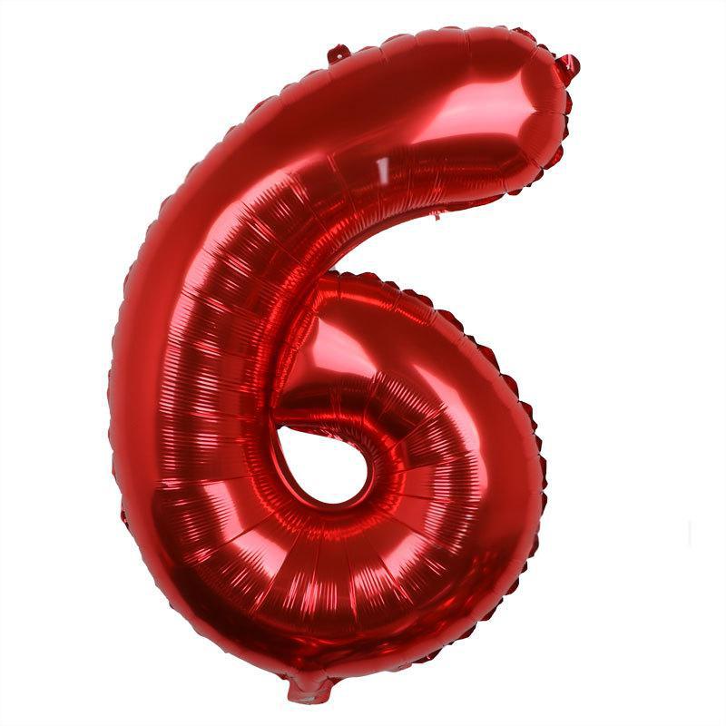 32 Inch Digital Aluminum Film Balloon, Medium Digital Gold Silver Red Black Gradual Change Color Birthday Decoration Wedding Party Balloon