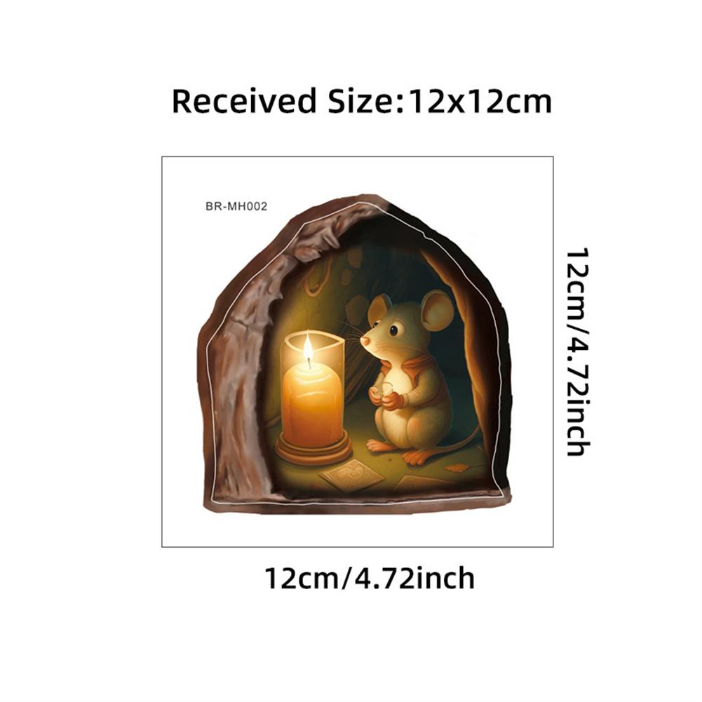 DIY Cartoon Funny Mouse Hole Wall Stickers Home Decoration Cute Animal Waterproof Decals Kid Bedroom Living Room Wallpaper Decor
