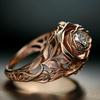 Yun Miao Elegant Luxury Women's Rose Flower Zircon Ring