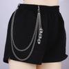 Metal Alloy Skull Waist Chain Multi-layer Jeans Chain Fashion Multi-layer Key Chains  For Women Man