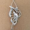 Women's High-End Light Luxury Butterfly Tassel Cross Necklace - Versatile Long Sweater Chain, European & American Autumn/Winter Accessory.