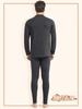 THREEGUN Warm Innerwear High Thermal Cold Weather Front Silk and Wool Size Men's Set, Neck, Fleece-Lined, Innerwear, Heattech, Protection, Opening,