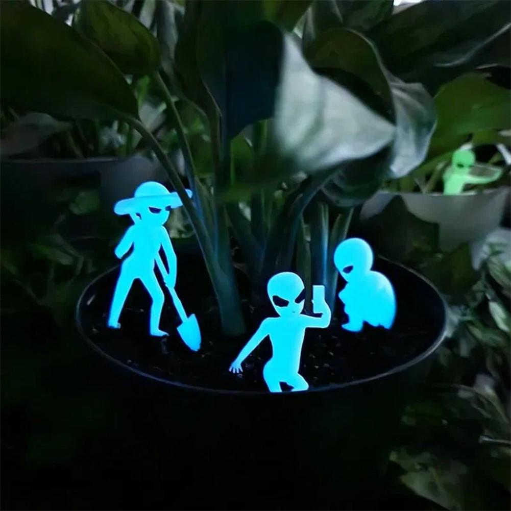 Glowing Alien Ornament Set For Indoor Outdoor Stylish Decorative Crafts For Bedrooms Garden aliens xenomorph