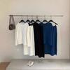 New solid color round neck loose lazy style pullover + elastic waist skirt foreign style two-piece set for women