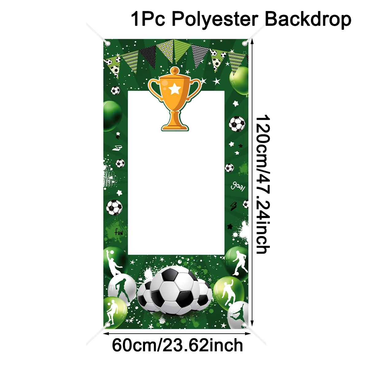 

1pcs Green Soccer Decorative Photo Booth Frame Birthday Sports Went Party Decors Background