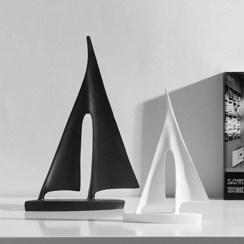 Nordische moderne einfache Segelboot-Geschirr-Harz-Handwerk kreative Wohnzimmer Büro Desktop Home Decor