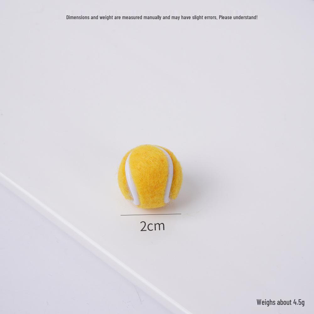 2cm Mini Tennis Ball Toy Keyring Backpack Pendant & Earrings Souvenir