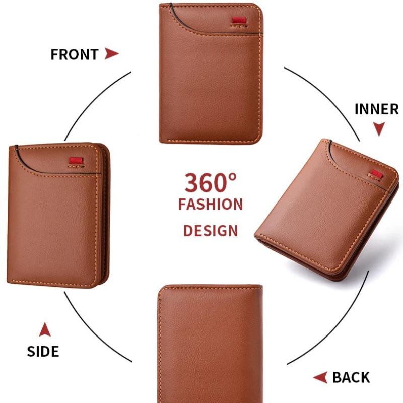 Men's Wallet Vertical Multi Card Small Wallet Driver's License Youth Mini Student Change Bag Card Bag Large Capacity Card Holder Men Mini Wallet