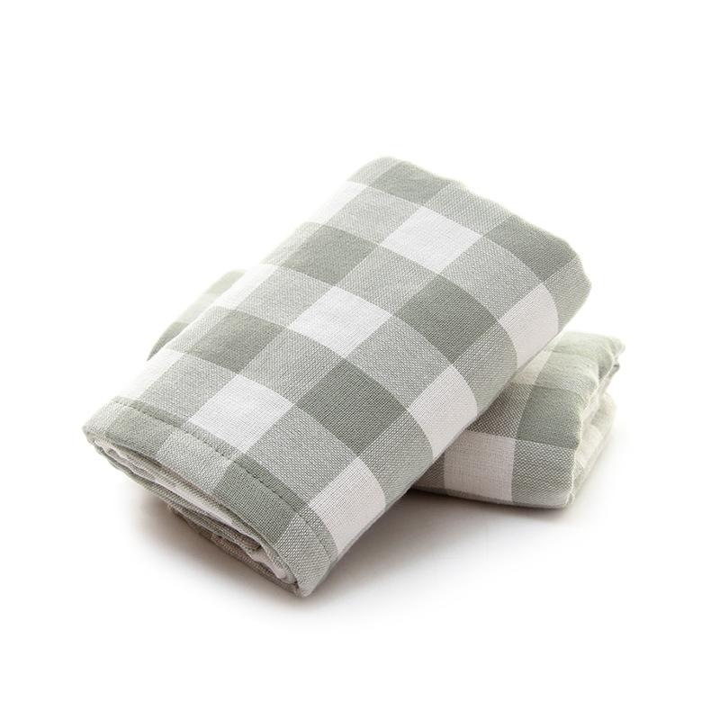 1Pc 34x75cm 100% Cotton High Quality Gauze Plaid Home Soft Absorbent Bathroom Adult Men Women Hand Towel