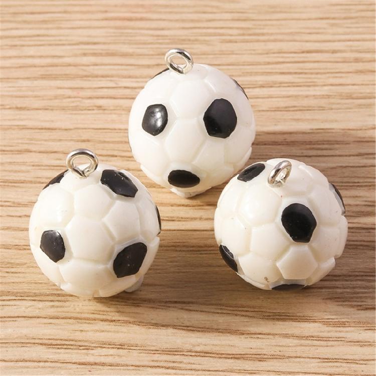 5Pieces Football Pendants Jewelry Making Part Fashion Accessory Perfect for Unique Jewelry Making and Craft Accessories