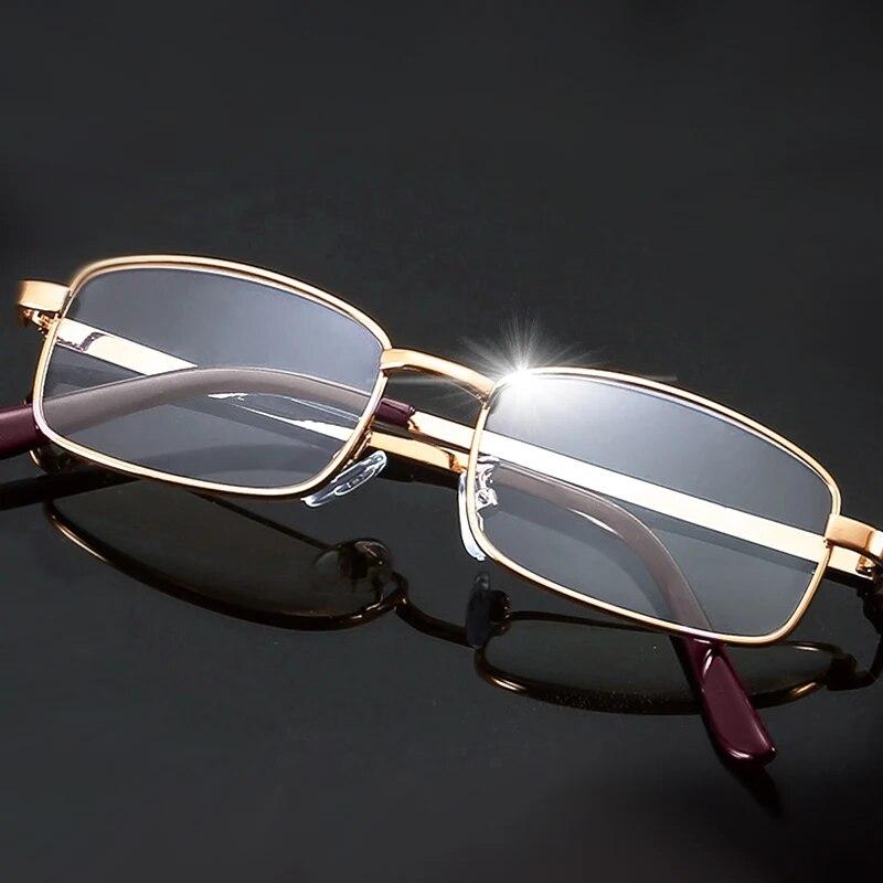 Vintage Metal Square Reading Glasses Men Women Presbyopic Anti Scratch Diopter Eyewear 0 +1 0 To +4 0 Prescription